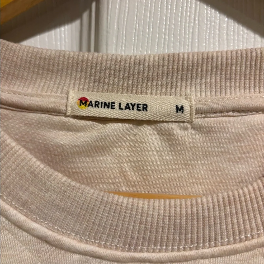 Marine Layer Off-White Ribbed Collar Top - Picture 2 of 4